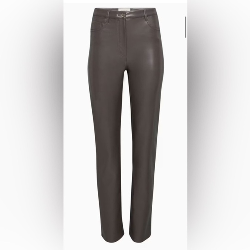 Aritzia Melina high rise high waist vegan leather pants, size 10 NWOT